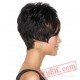 Short Puffy Black Curly Wigs for Women