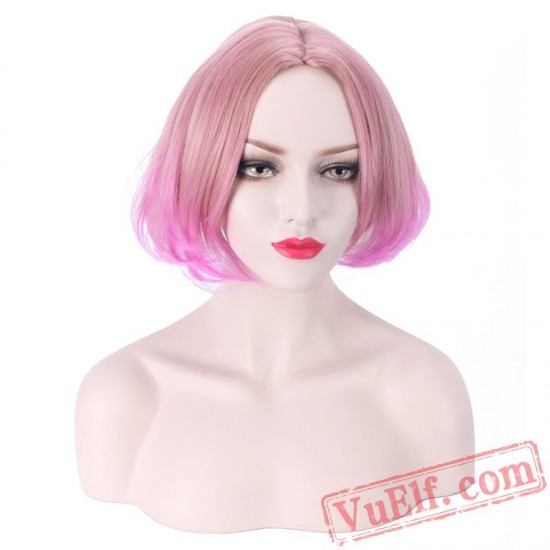 Short Colored Cosplay Wigs for Women