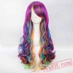 Long Curly Colored Cosplay Wigs for Women