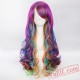 Long Curly Colored Cosplay Wigs for Women