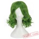 Short Curly Green Cosplay Wigs for Women