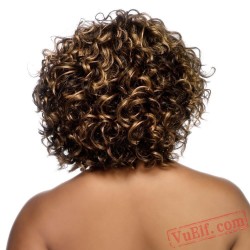 Fashion Short Curly Brown Wigs for Women