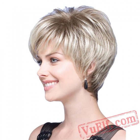 Short Curly Puffy Wigs for Women