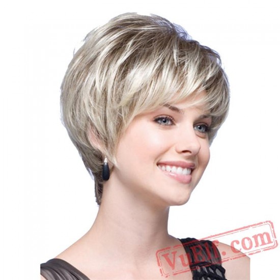 Short Curly Puffy Wigs for Women