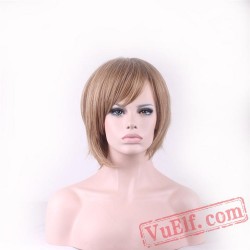 Brown Short Fashion Wigs for Women