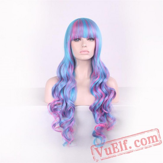 Curly Purple Lolita Wigs for Women