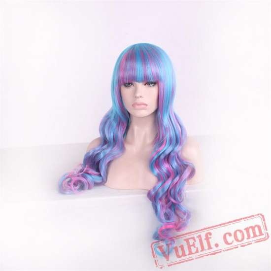 Curly Purple Lolita Wigs for Women