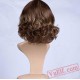 Short Curly Brown & Gold Wigs for Women