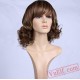 Short Curly Brown & Gold Wigs for Women