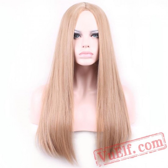 Long Straight Colored Cosplay Wigs for Women