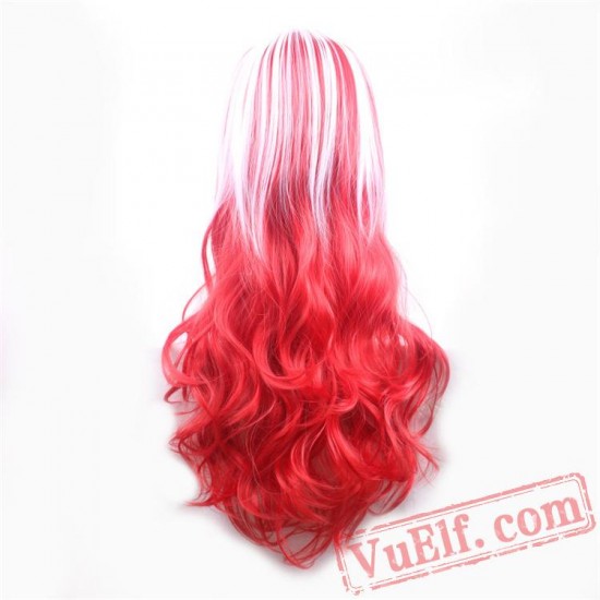 Red & White Cosplay Wigs for Women