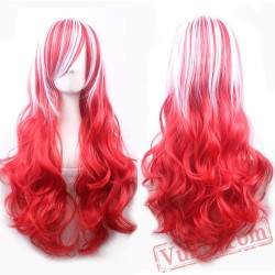 Red & White Cosplay Wigs for Women