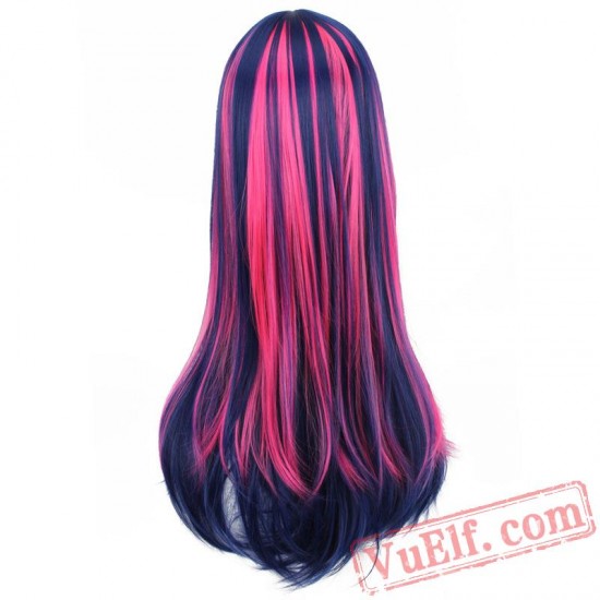 Colored Long Straight Lolita Wigs for Women