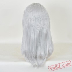 Long Straight Sliver Wigs for Women