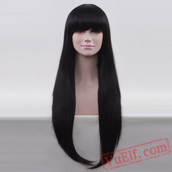 Black Straight Wigs for Women