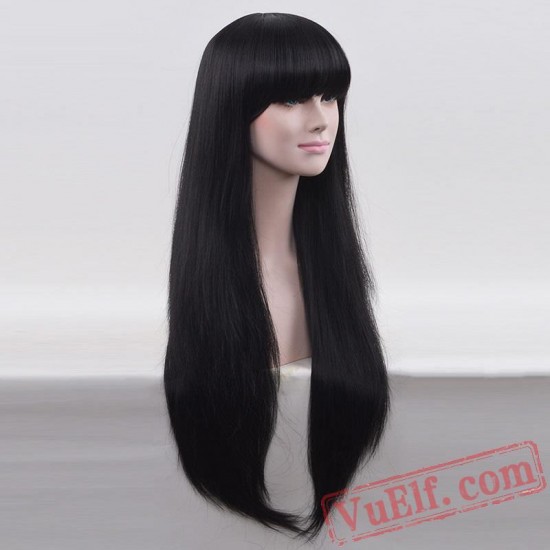 Black Straight Wigs for Women