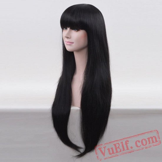 Black Straight Wigs for Women