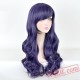 Purple Long Curly Wigs for Women