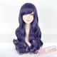 Purple Long Curly Wigs for Women