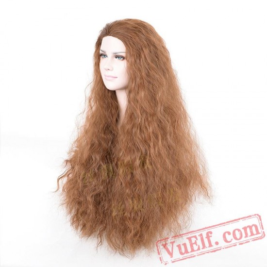 Black & Brown Long Curly Wigs for Women