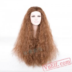 Black & Brown Long Curly Wigs for Women