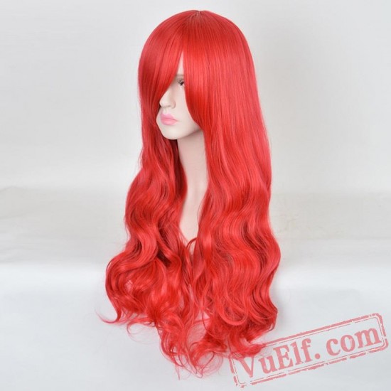 Red Long Curly Cosplay Wigs for Women