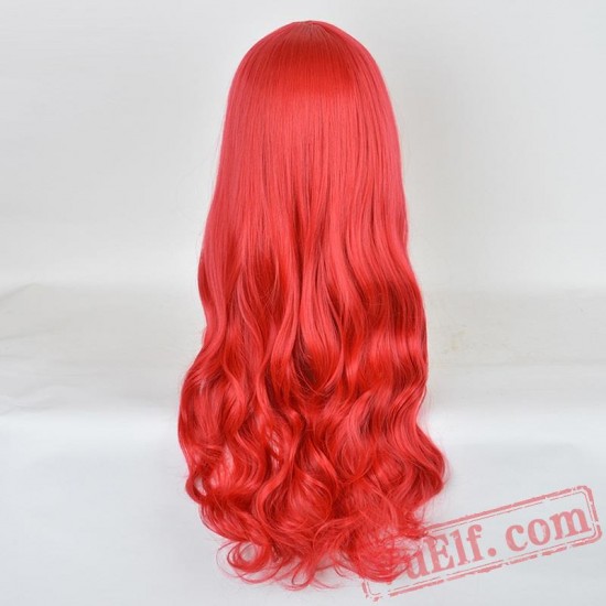 Red Long Curly Cosplay Wigs for Women