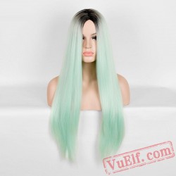 Straight Green Wigs for Women