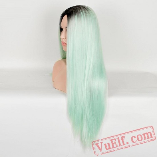 Straight Green Wigs for Women