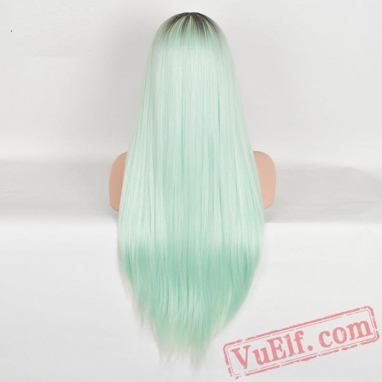 Straight Green Wigs for Women