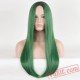 Green Long Straight Wigs for Women