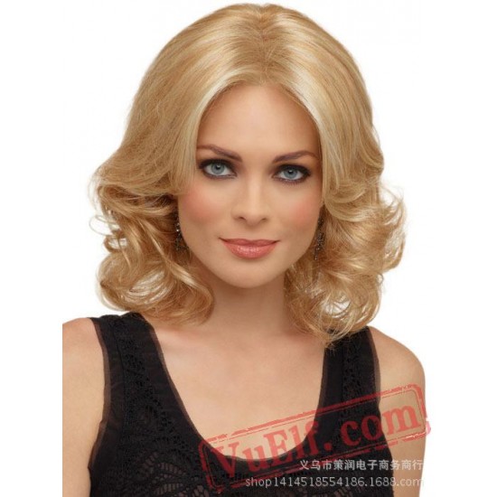 Gold Short Cosplay Wigs for Women