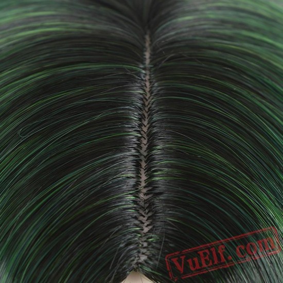 Green Long Straight Wigs for Women