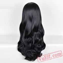 Fashion Long Curly Black Wigs for Women