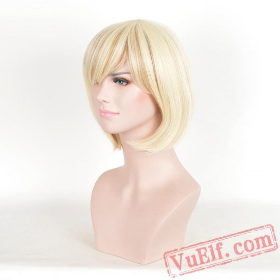 Short Curly Colored Wigs for Women