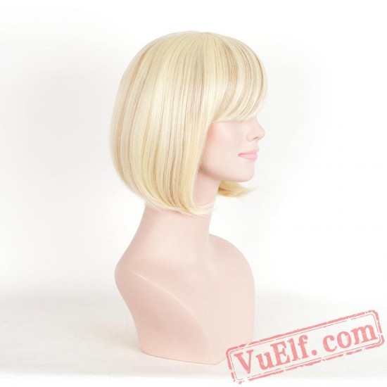 Short Curly Colored Wigs for Women