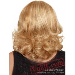 Gold Short Cosplay Wigs for Women