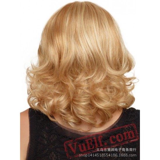 Gold Short Cosplay Wigs for Women