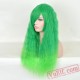 Green Long Curly Wigs for Women