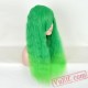 Green Long Curly Wigs for Women