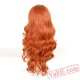 Red & Brown Long Curly Wigs for Women
