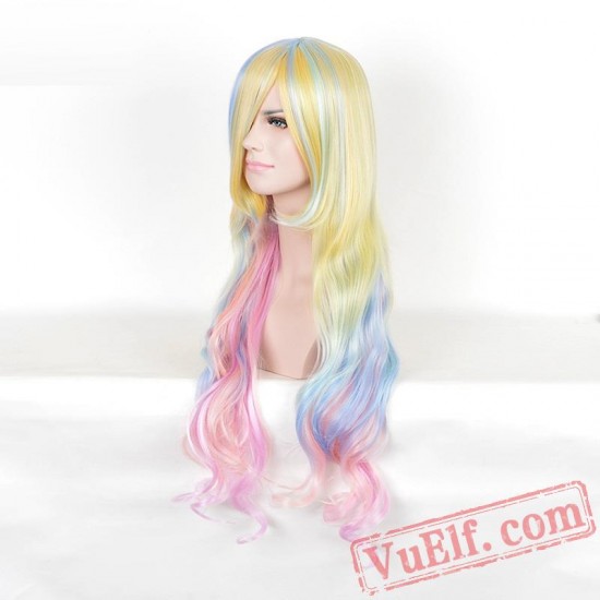 Gold & Pink Cosplay Wigs for Women