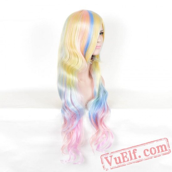 Gold & Pink Cosplay Wigs for Women