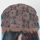 Blue & Black Long Straight Wigs for Women