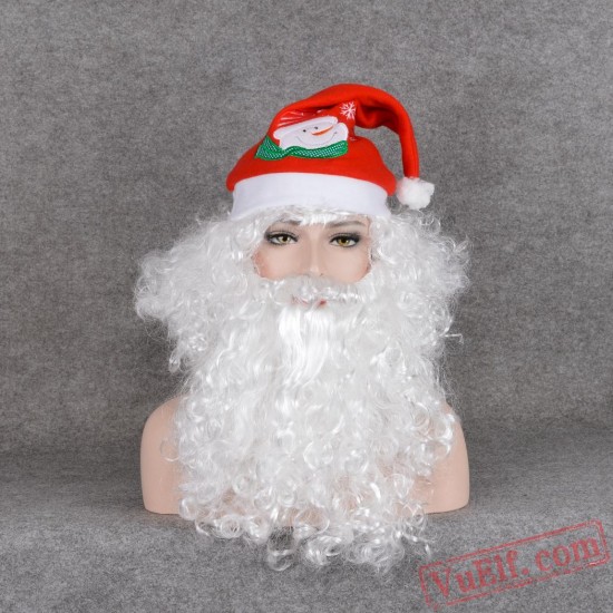 Santa Claus White Wigs