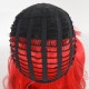 Black & Red Long Straight  Wigs for Women