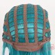 Black & Green Mid-length Wigs for Women