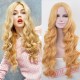 Long Curly Gold Wigs for Women