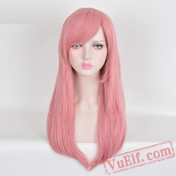Pink Long Cosplay Wigs for Women