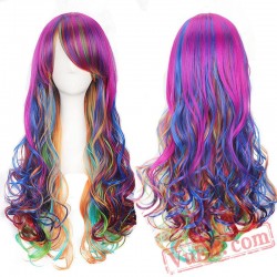 Long Curly Colored Lolita Wigs for Women